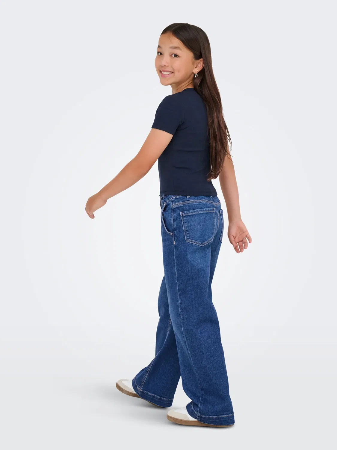 Джинсы с широкой штаниной, KIDS ONLY, light medium blue denim — фото 4