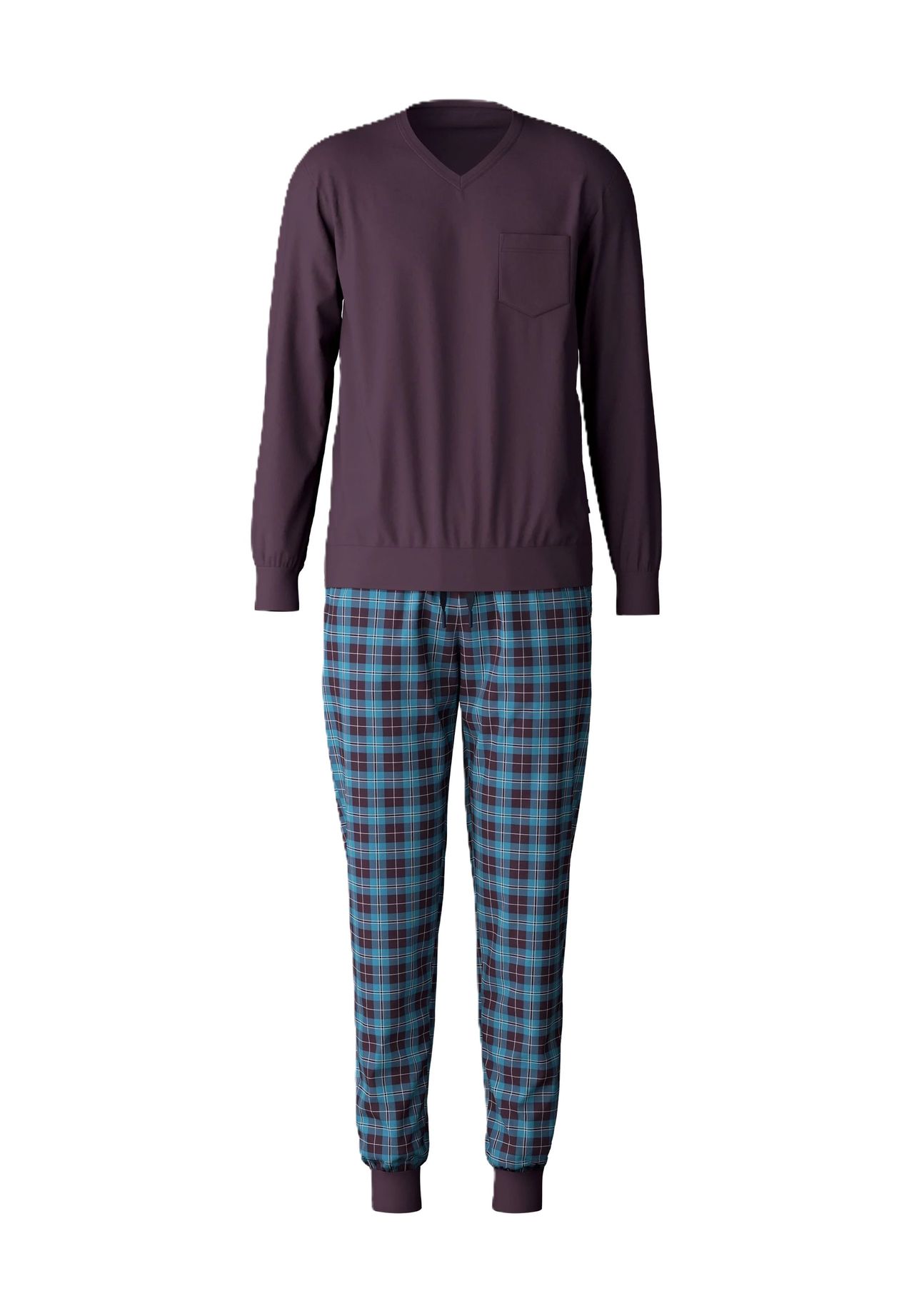 

Мужская хлопковая пижама Relax Comforty CALIDA, цвет 349 Plum