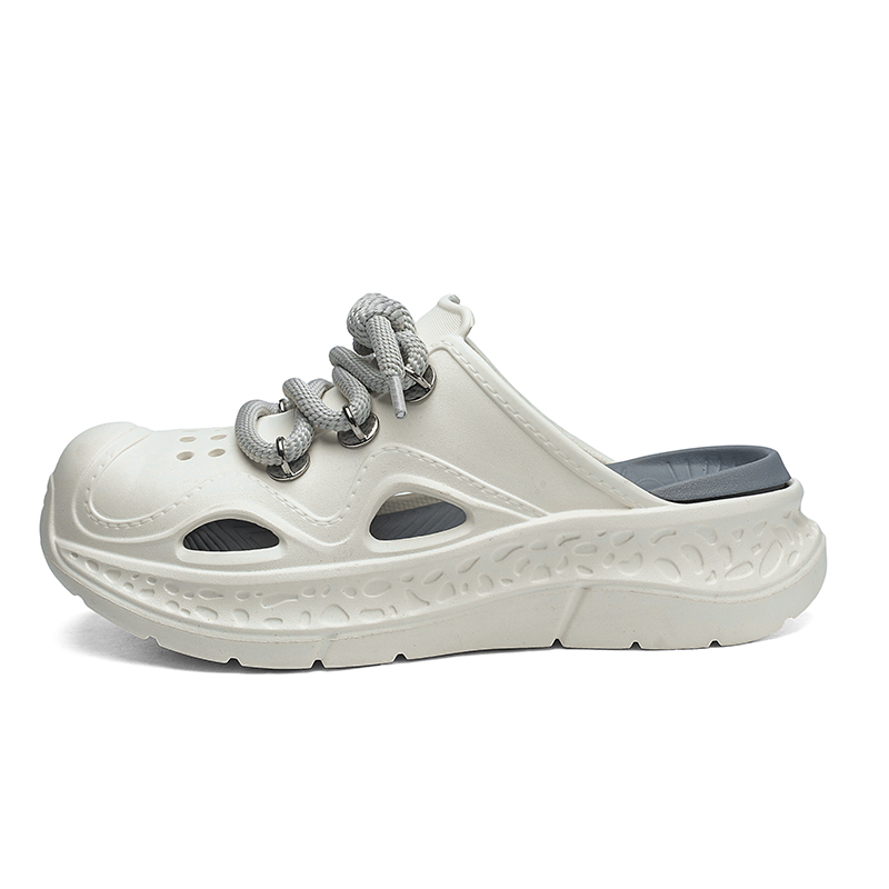 

Подростковые детские сабо из ЭВА, противоскользящие, устойчивые к истиранию, быстросохнущие PROTECTCAMEL, белый/серый