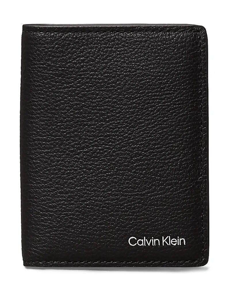 

Кожаный складной кошелек из ПВХ черного цвета Calvin Klein