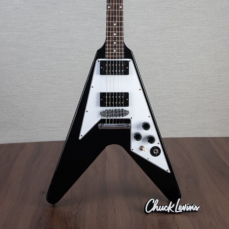 

Электрогитара Gibson Custom Shop Kirk Hammet 1979 Flying V Electric Guitar - Ebony - #KH046
