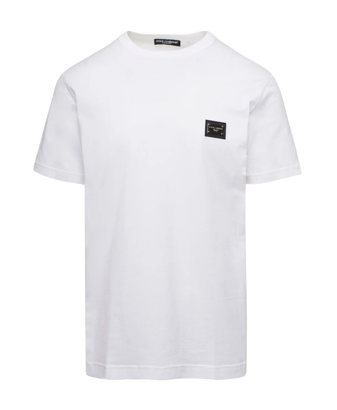 

Футболка с фирменной этикеткой Dolce & Gabbana, белый