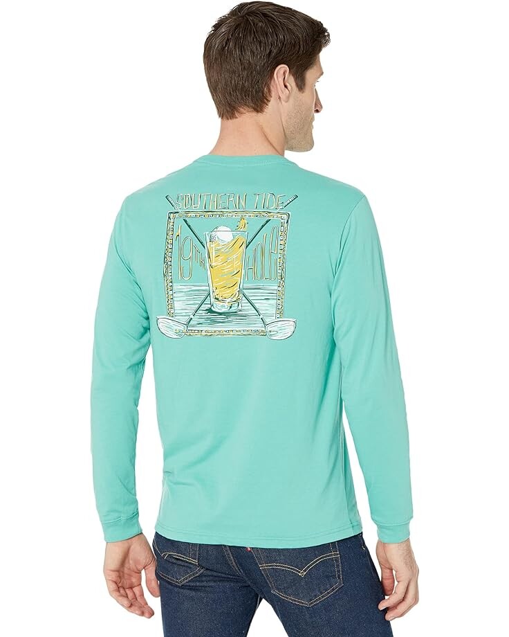 

Футболка Southern Tide Long Sleeve 19th Hole Tee, цвет Agate Green