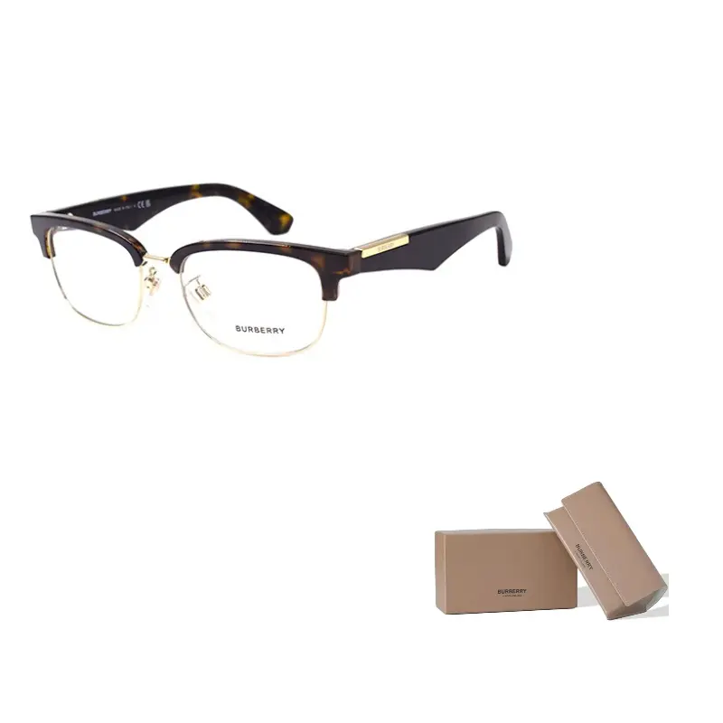 

Burberry Пластиковая и металлическая оправа для очков Browline мужская, Tortoiseshell Gold