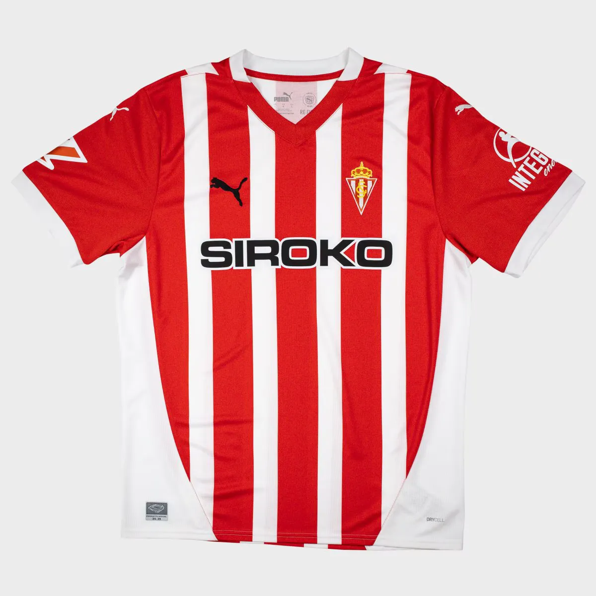 

Официальная детская футбольная футболка Real Sporting 2024-25 Puma Siroko, красный