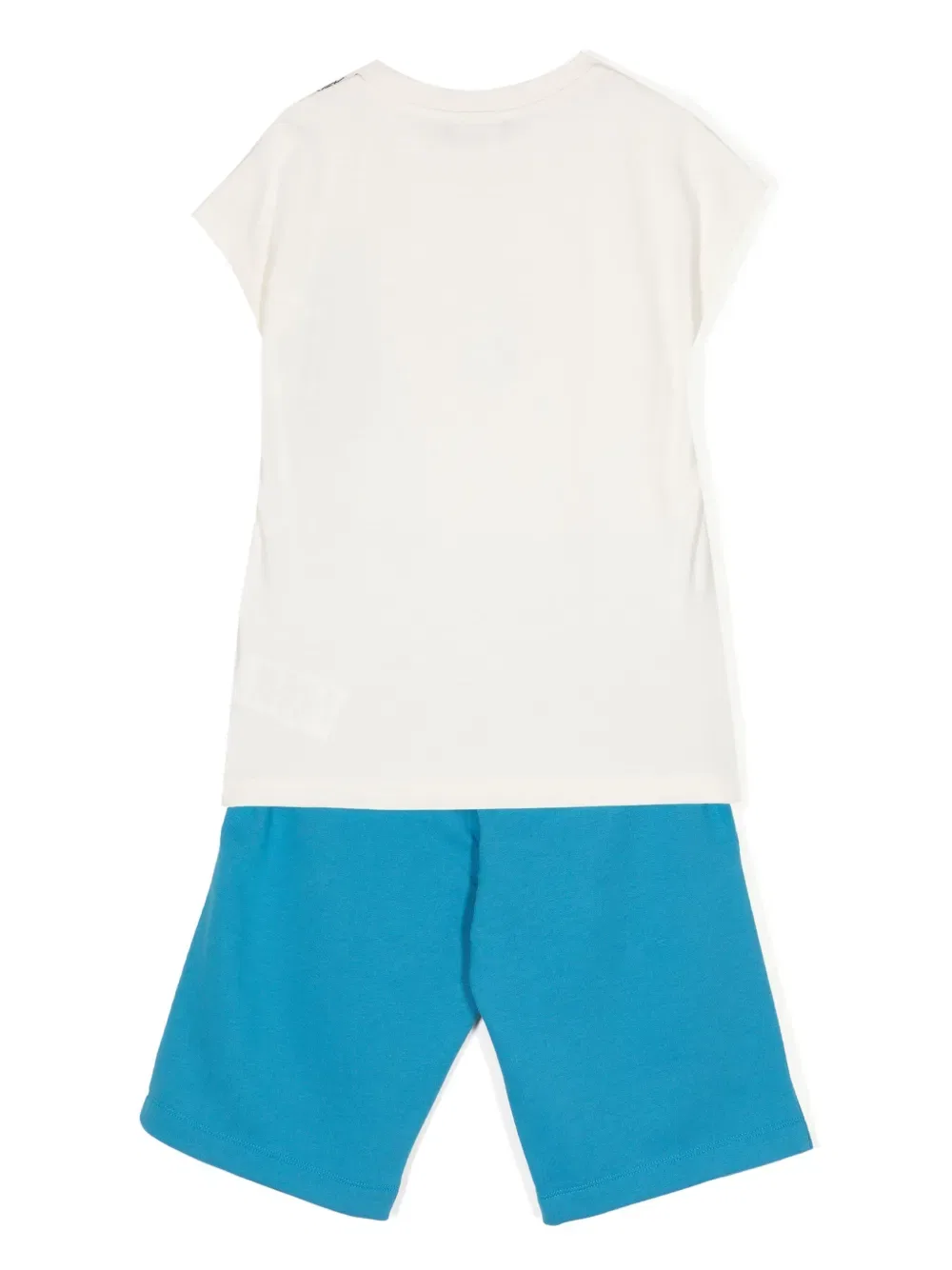 Хлопковый спортивный костюм с логотипом Emporio Armani Kids, белый — фото 2