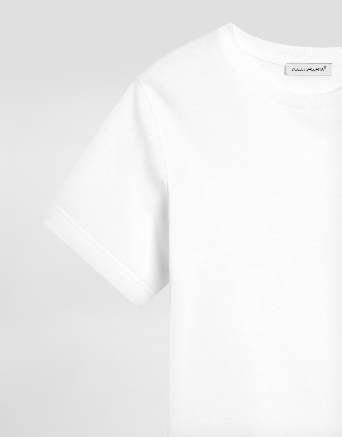 Футболка из джерси с гербовой нашивкой DG Dolce&Gabbana, белый — фото 4