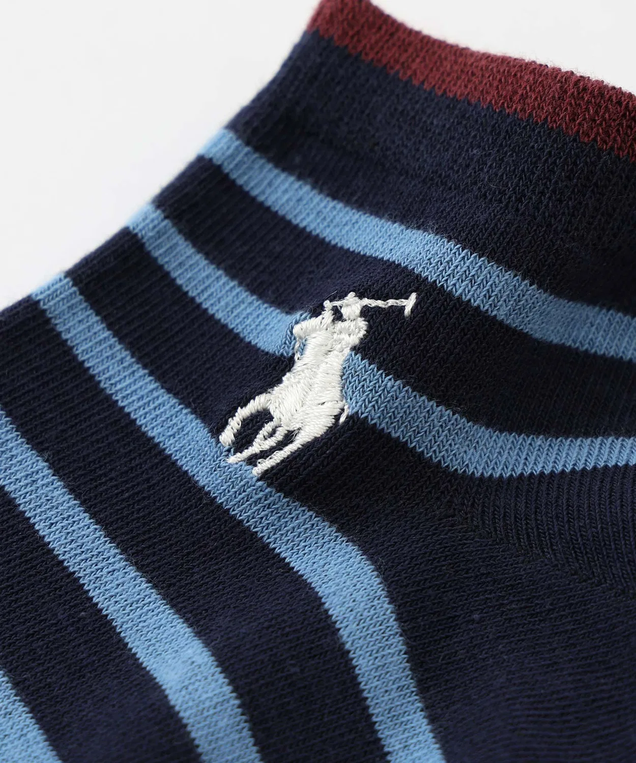 Носки спортивные POLO RALPH LAUREN из органического хлопка, бордовые, тёмно-синий — фото 2