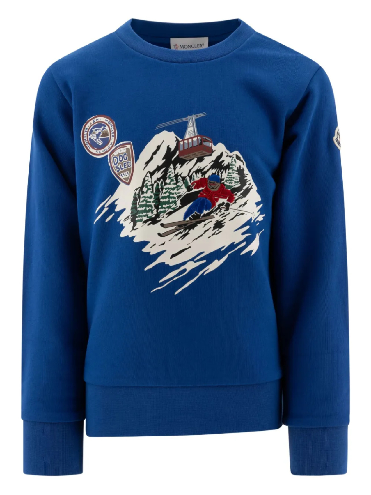 

Толстовка с графическим принтом Moncler Enfant, синий