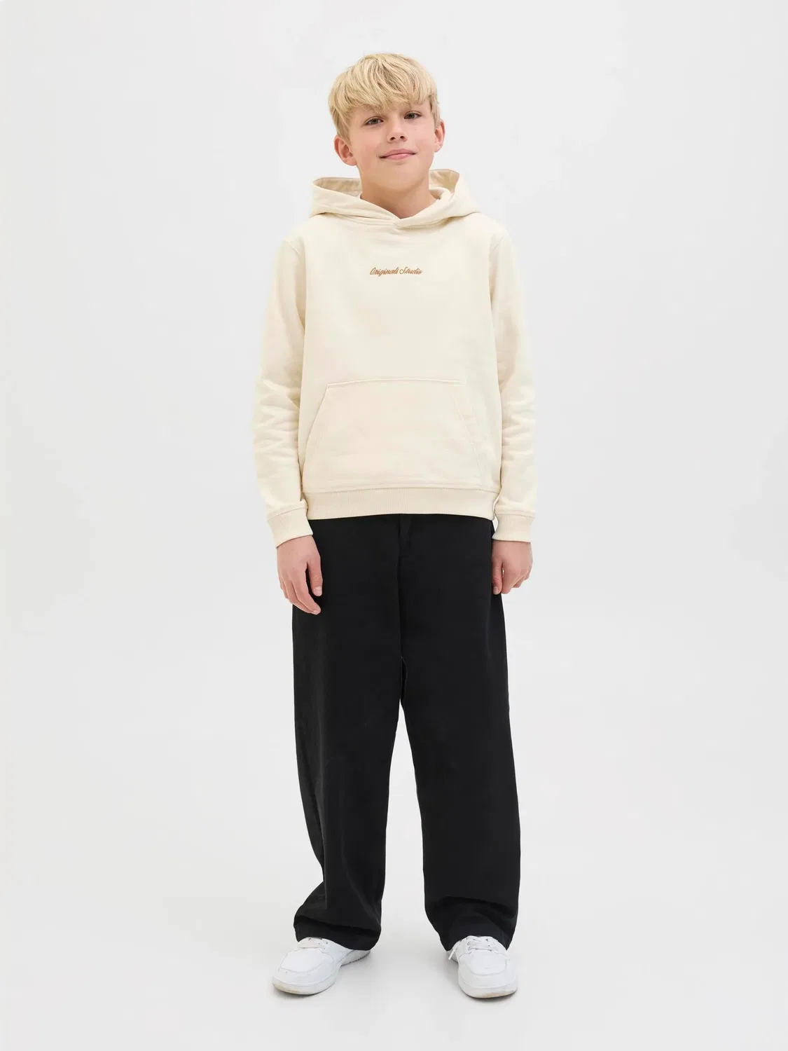 Капюшон худи из флиса JACK & JONES Junior, antique white — фото 4