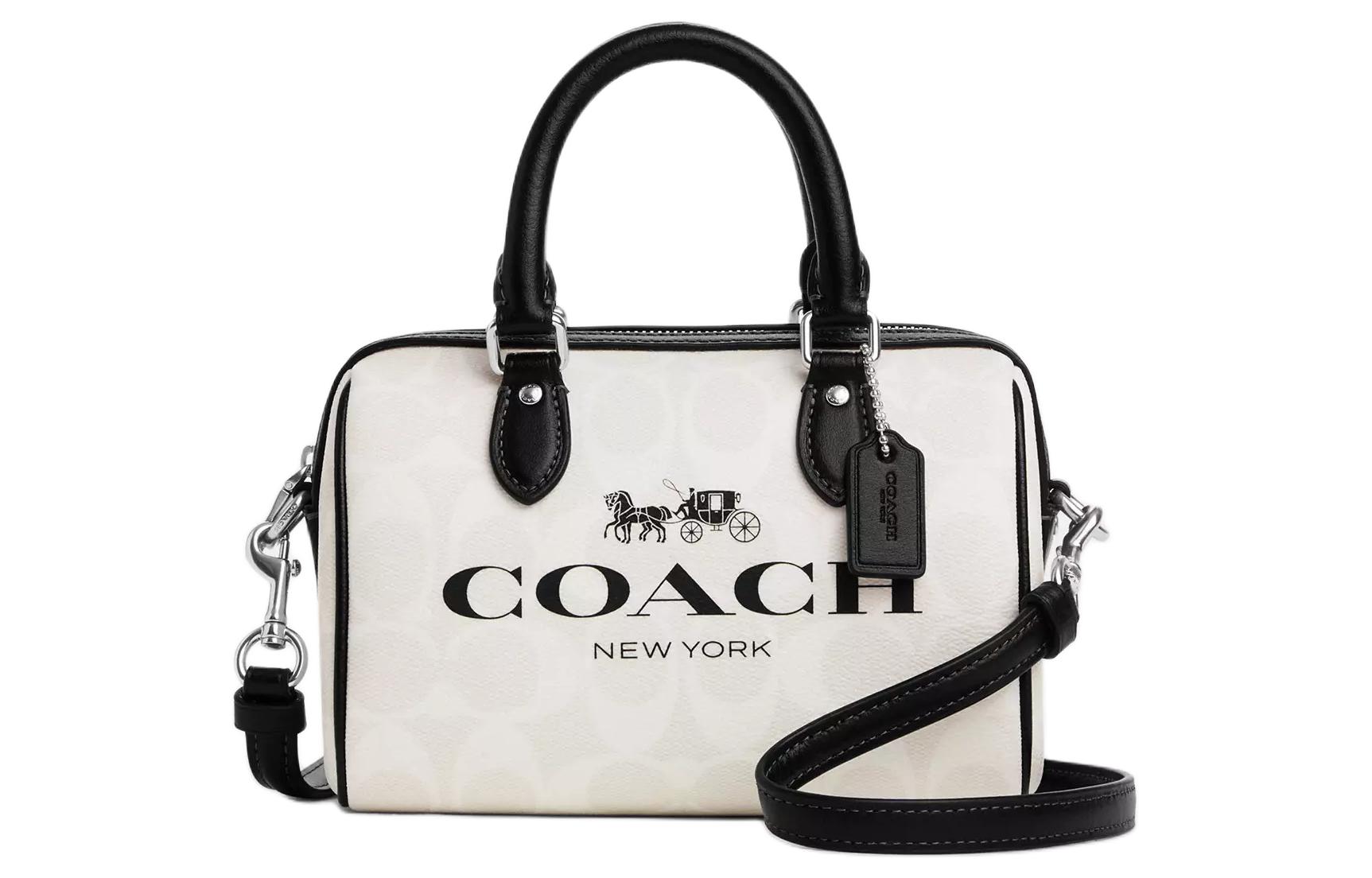 

COACH Сумка Rowan из прорезиненной ткани Мини женская наплечная через плечо