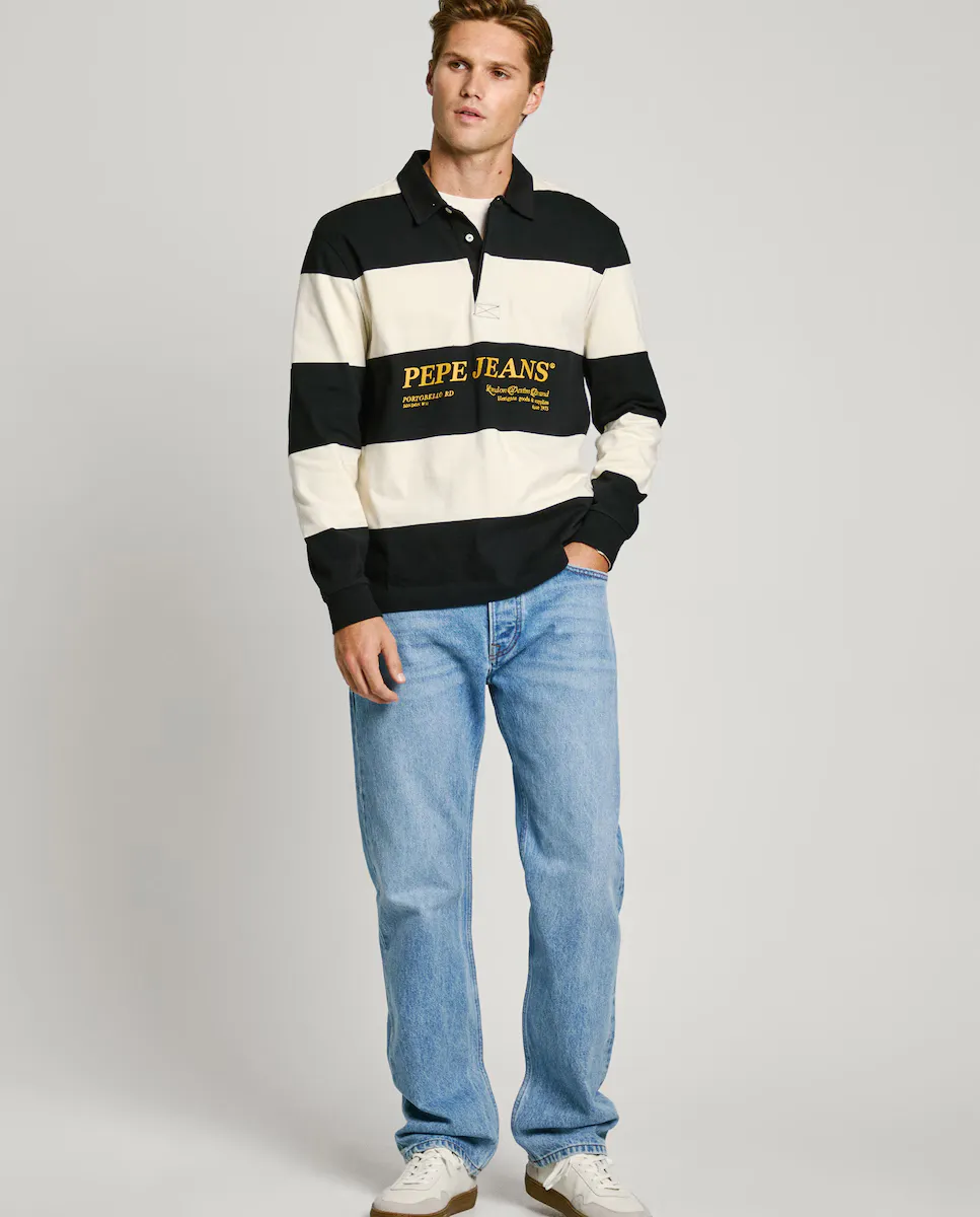 

Мужские джинсы свободного кроя из жесткой ткани Pepe Jeans, синий