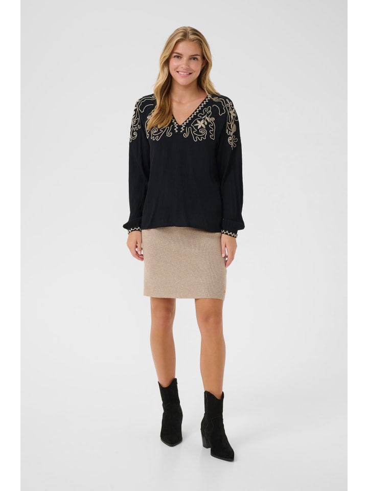 

Cream Блузка с длинными рукавами CRRosine, стандартный крой, угольно-черного цвета