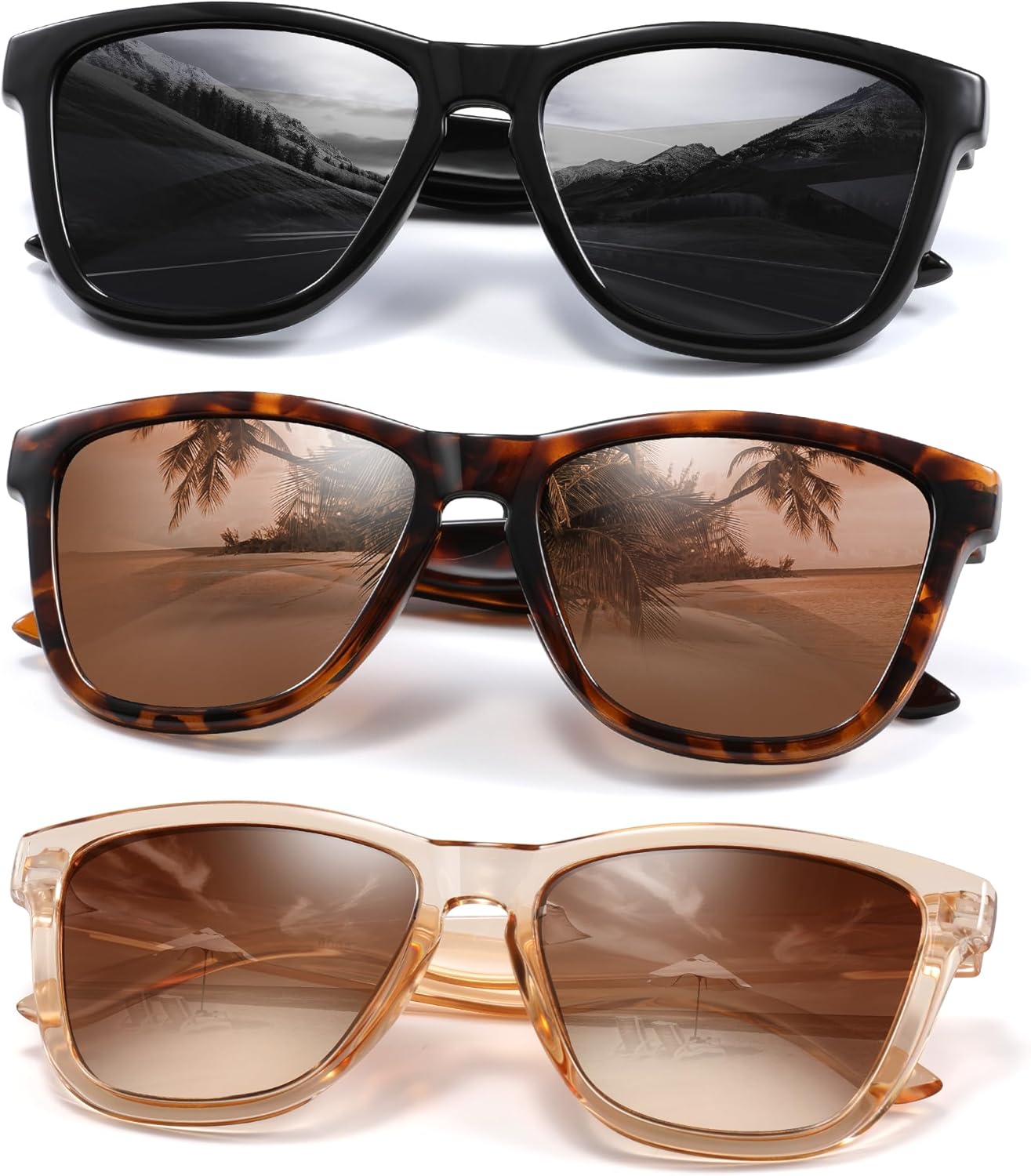 

Поляризованные солнцезащитные очки для женщин, модные, классические, в стиле ретро, ​​женские солнцезащитные очки для мужчин, очки для вождения, защита от УФ-излучения kunchu, Black+bjbrown+cc