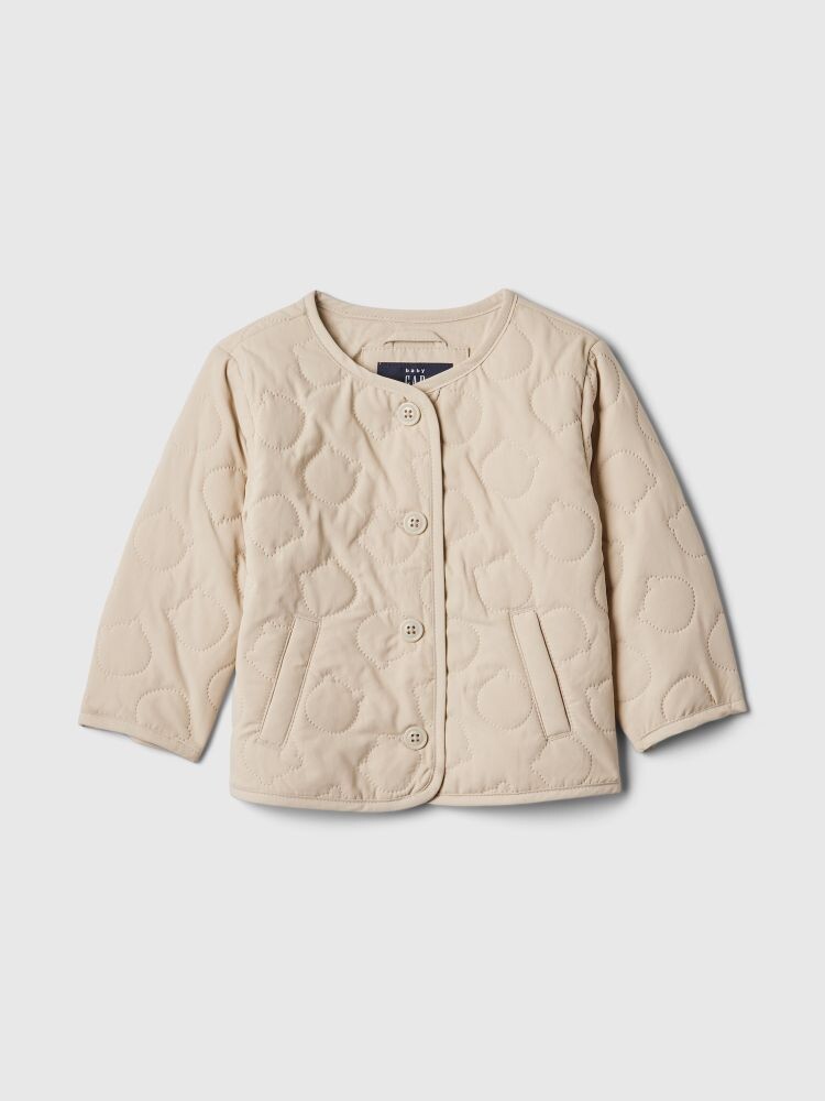 

Стеганая куртка Gap, бежевый