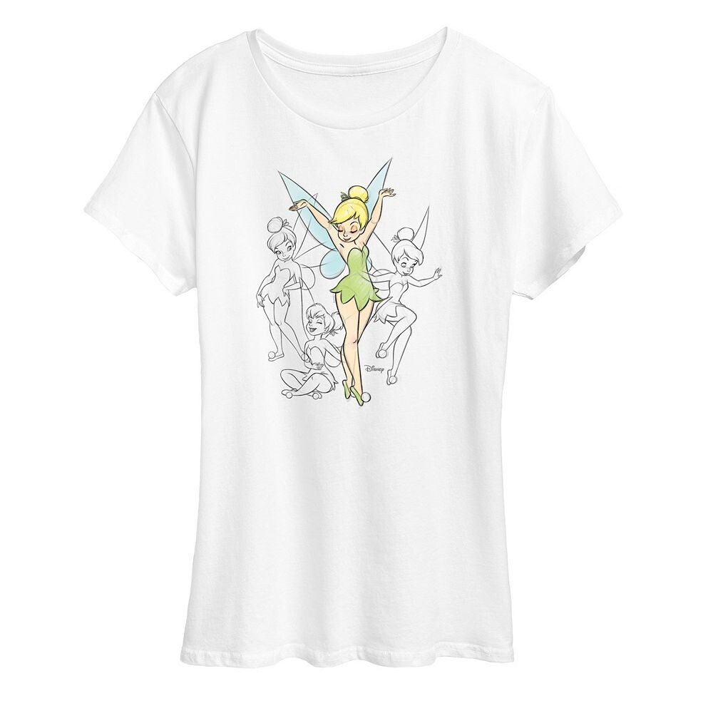 

Женская футболка с рисунком Disney's Tinker Bell Sketches, белый