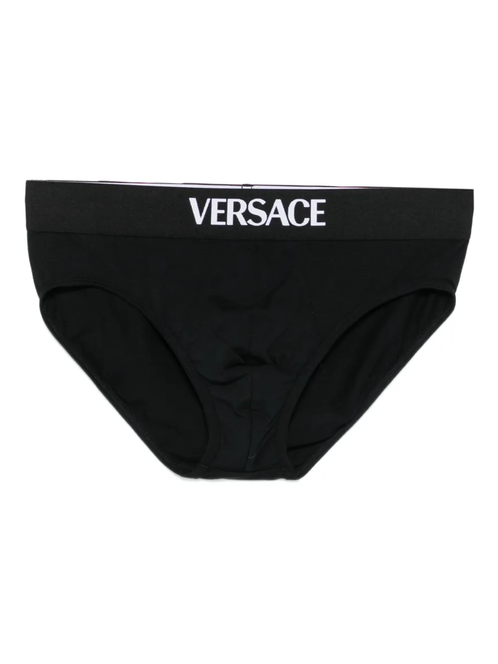 Комплект из двух трусов-брифов с логотипом VERSACE, черный — фото 2