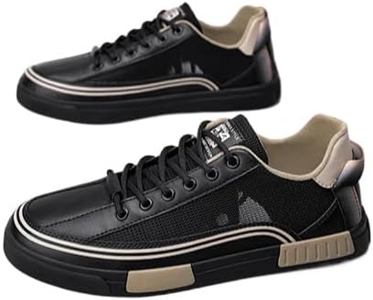 

Мужские кроссовки для скейтборда с полосатым цветным блоком, на шнуровке, дышащие, для прогулок на улице, беговых, на все сезоны Hhhchpm, черный