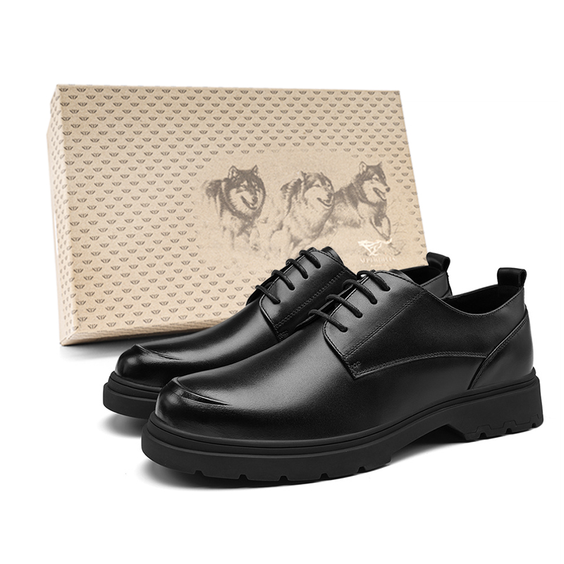 

SEPTWOLVES Повседневные кожаные туфли мужские черные, цвет Black (Standard Leather Shoe Size)
