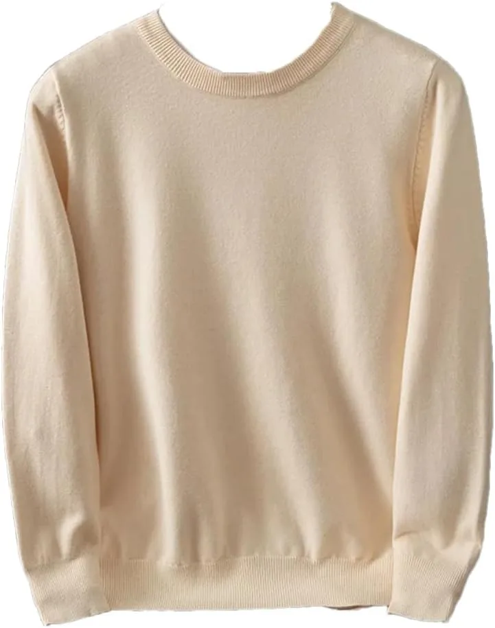 

Мужской свитер из мериносовой шерсти с круглым вырезом и длинными рукавами