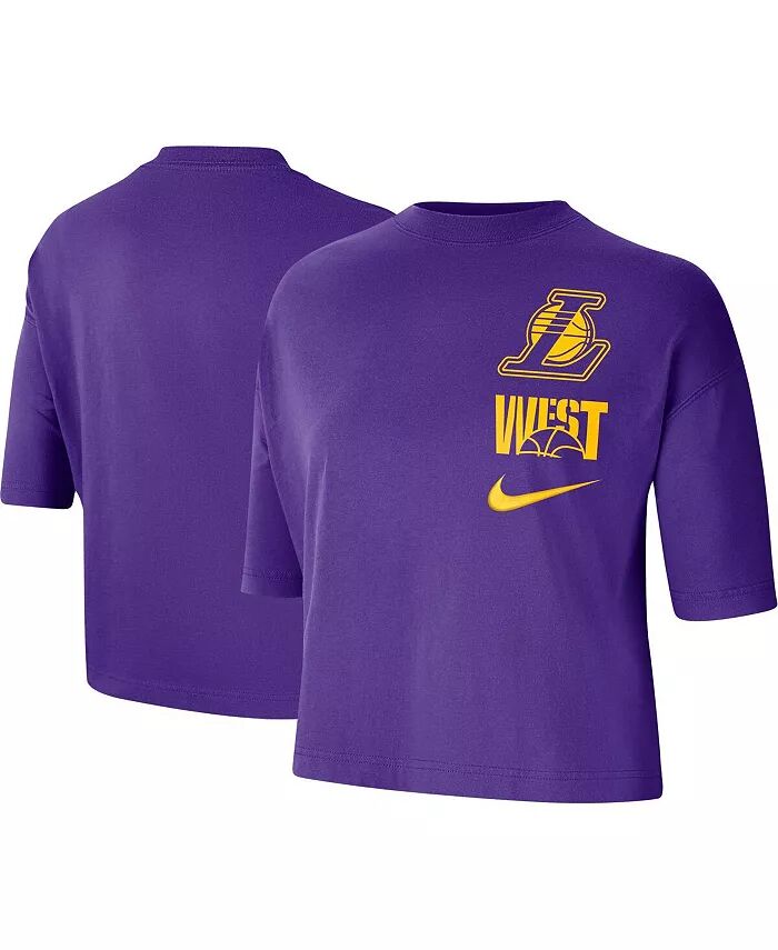 

Женская фиолетовая футболка Los Angeles Lakers Essential Boxy Nike