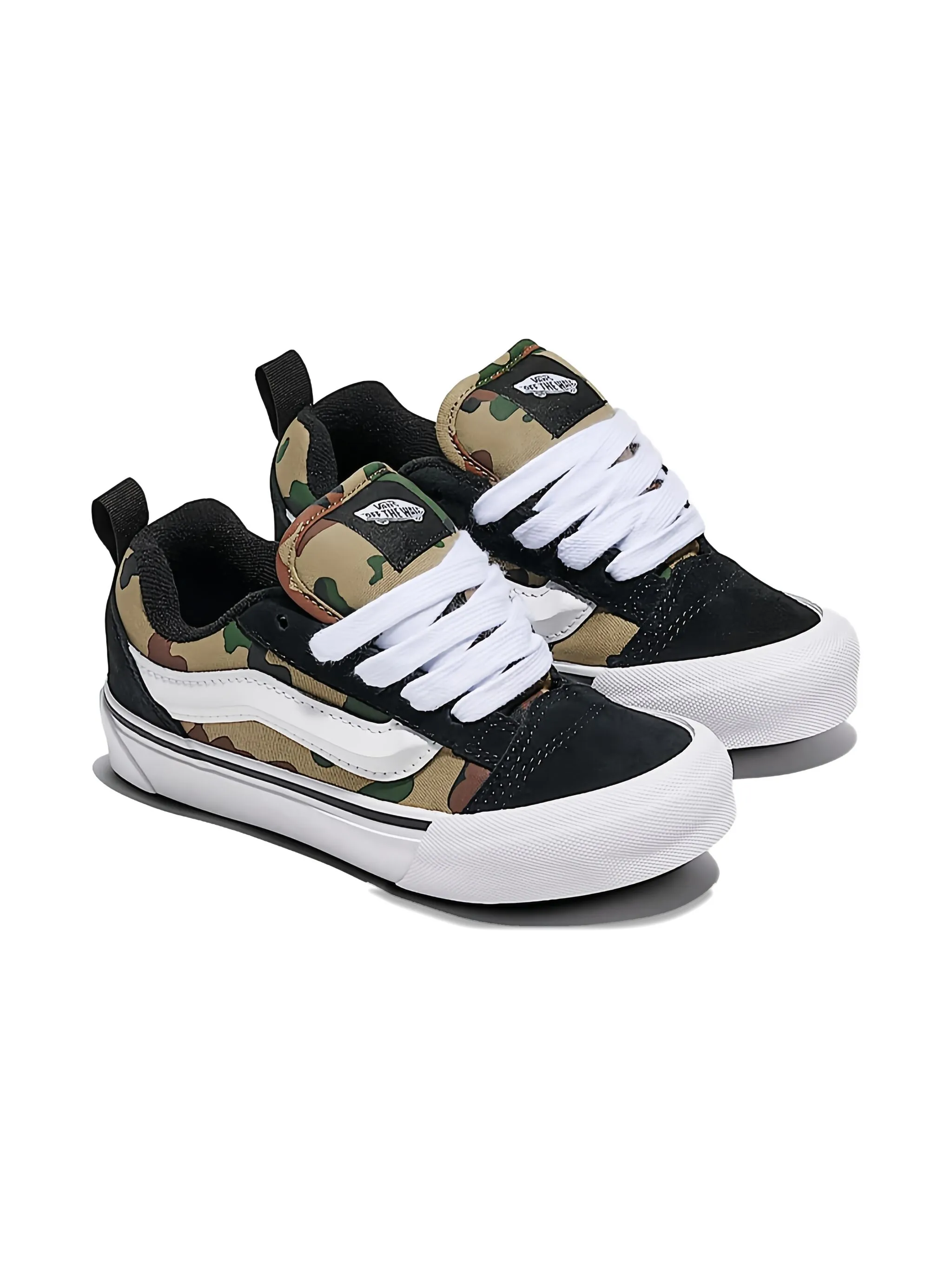 

Кеды Knu Skool Camo/Black Vans Kids, коричневый