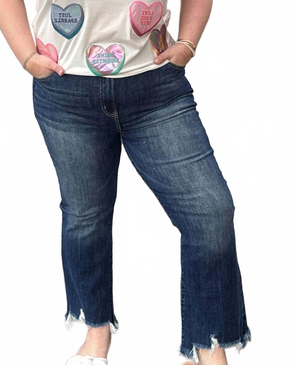 

Джинсовые укороченные расклешенные джинсы Gabby RISEN, denim