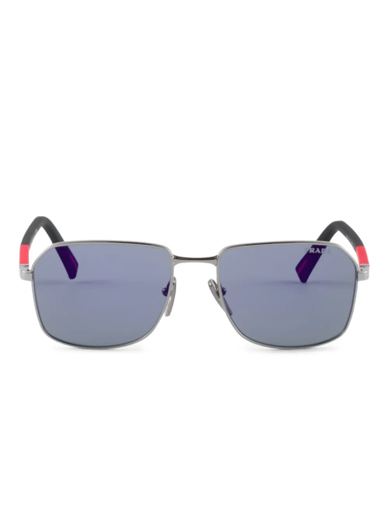 Prada Eyewear солнцезащитные очки Linea Rossa, серебряный