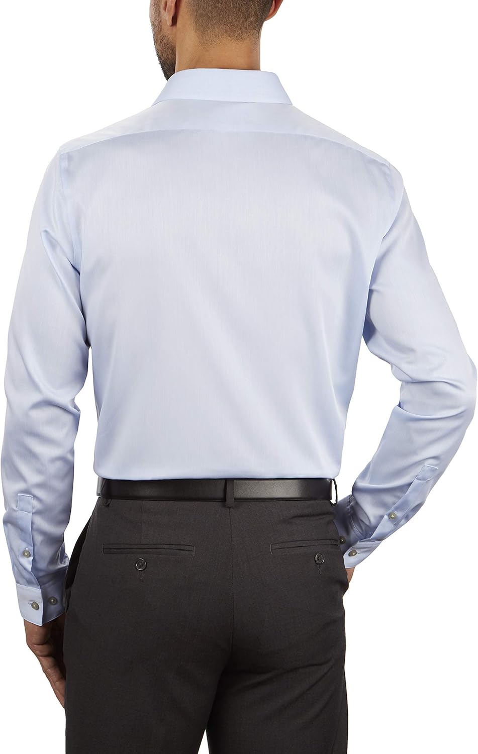 Мужская рубашка Calvin Klein Slim Fit с рисунком «елочка» без желтизны, Blue — фото 2