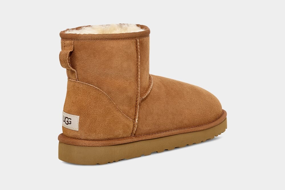 Мужские низкие ботинки UGG из овчины, каштановые — фото 4