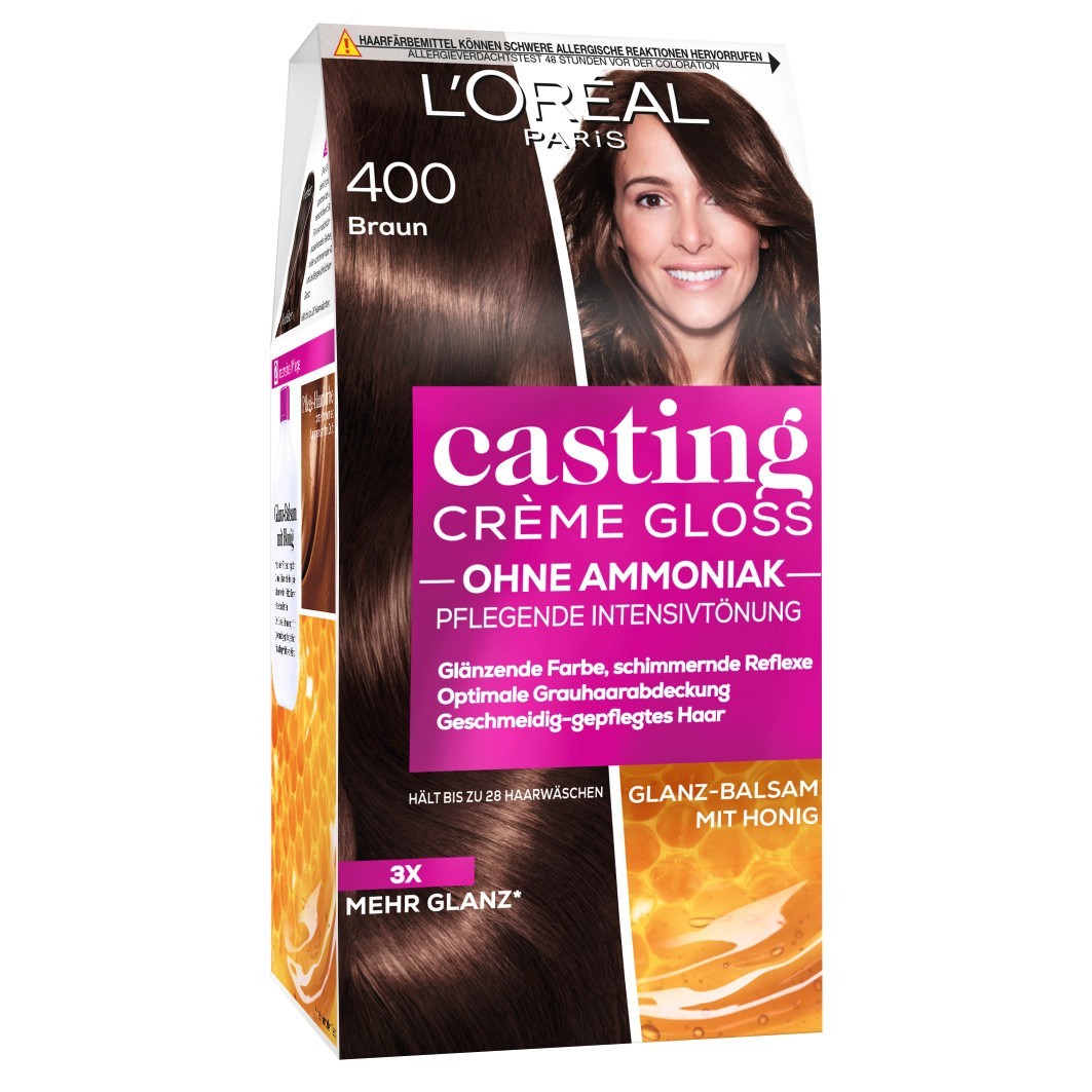 

Краска для волос casting crème gloss pflegend Loreal Paris, nr. 400 - braun, количество 1 шт.