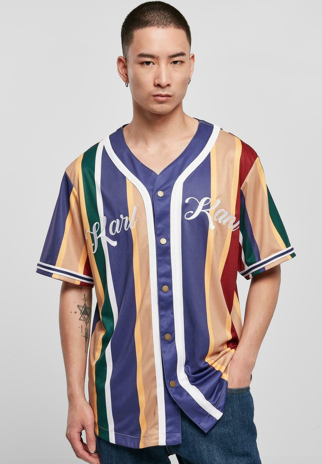 

Рубашка SCRIPT BASEBALL MUL Karl Kani, многоцветный