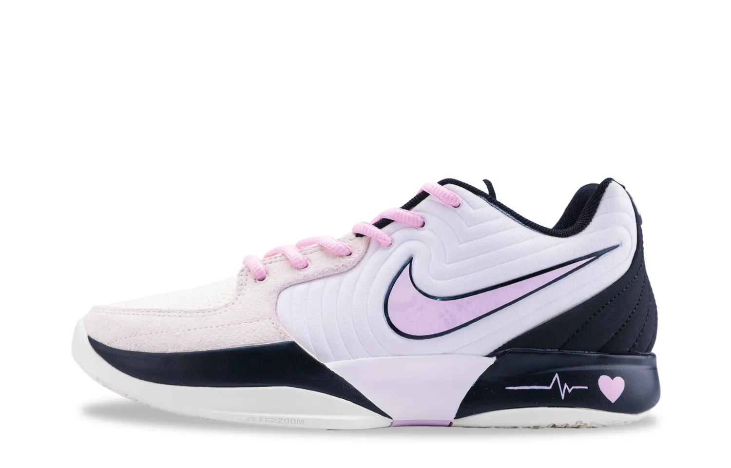 

Nike Баскетбольные кроссовки Ja 2 Morant 2 Heartbeat Frequency с противоскользящим износостойким верхом, мужские, розовые, черные