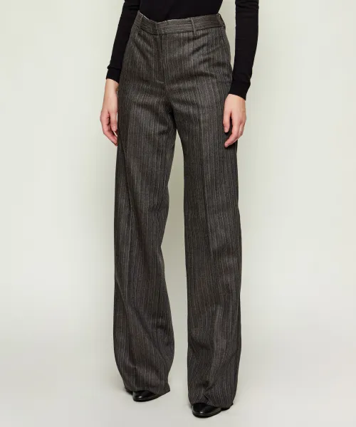 

Шерстяные брюки Ренуар Straight fit Marella, серый