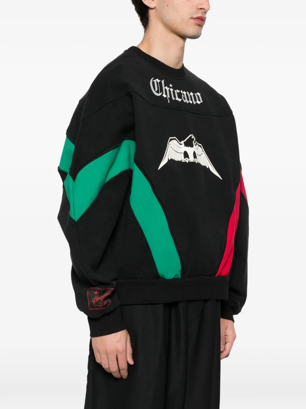 Свитшот с круглым вырезом и графическим изображением орла X Willy Chavarria Adidas, черный — фото 3