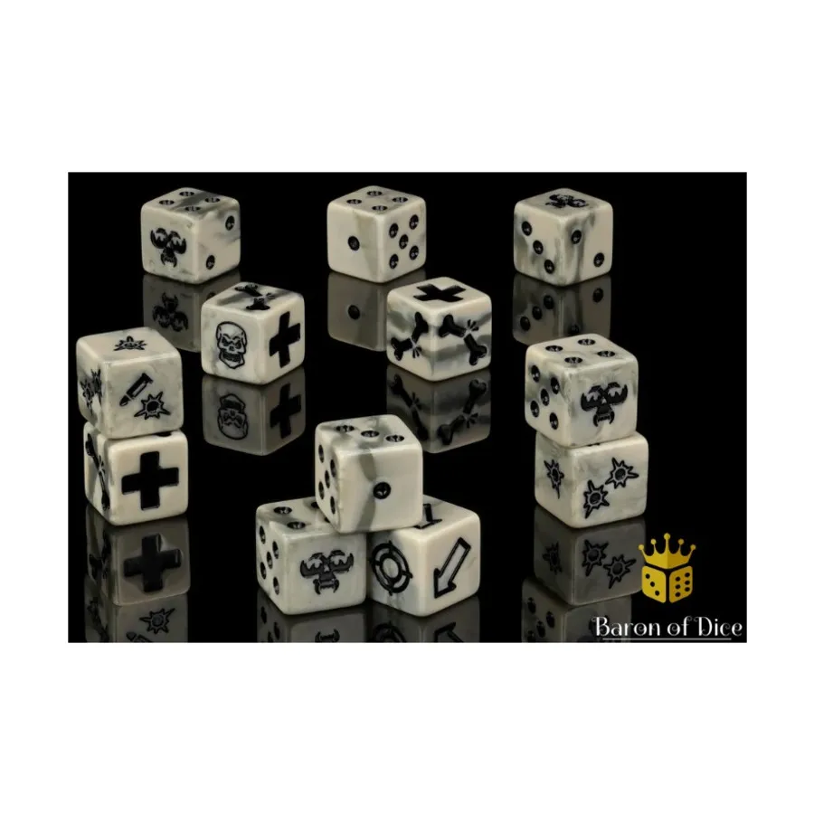 

Набор кубиков Пепельной пустоши (12), Necromunda Dice (Baron of Dice)