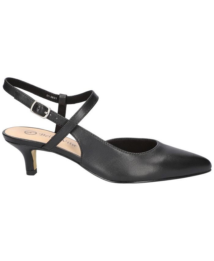 Женские туфли-лодочки Kayce с открытой пяткой Bella Vita, цвет Black Leather — фото 2