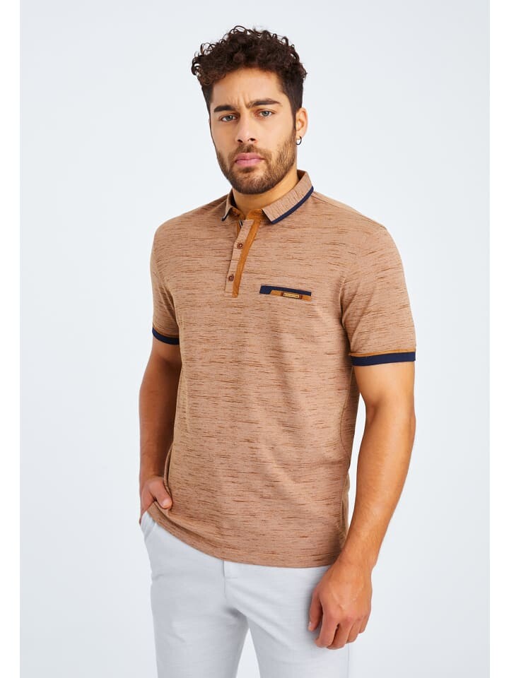 

Поло Leif Nelson Herren T-Shirt Polo Herren T-Shirt Polo LN-55550, цвет CAMEL-MELANGE