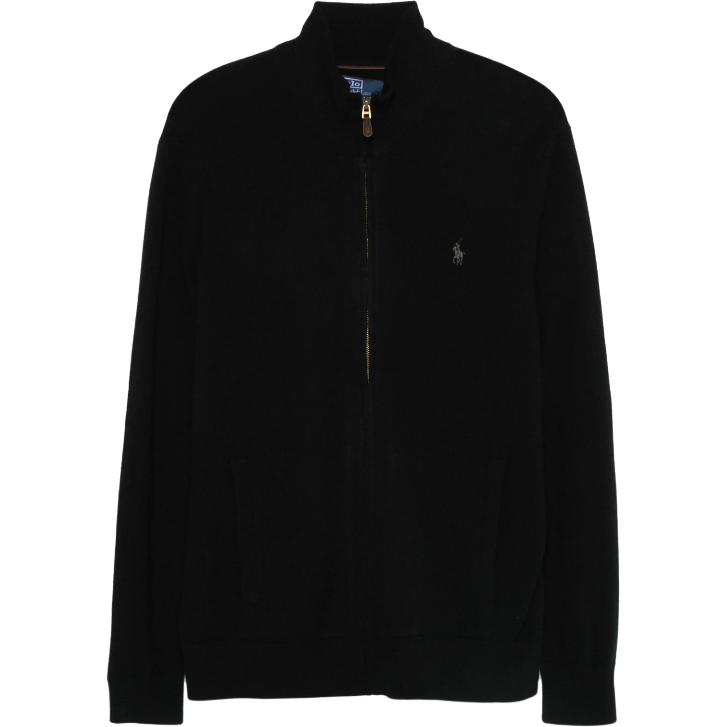 

Кардиган с молнией и вышитым логотипом Polo Ralph Lauren, черный