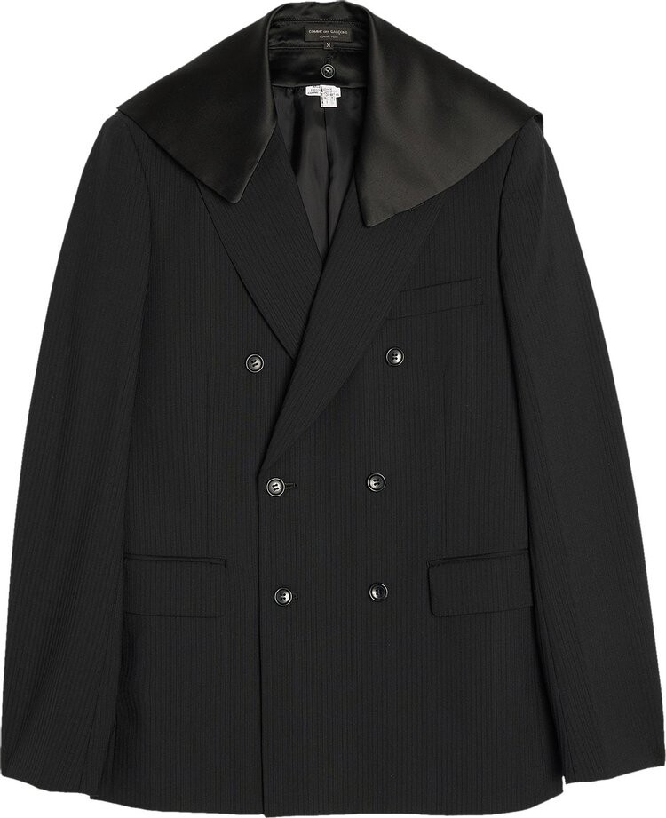 

Куртка Comme des Garçons Homme Plus Detachable Collar 'Black/Black', черный