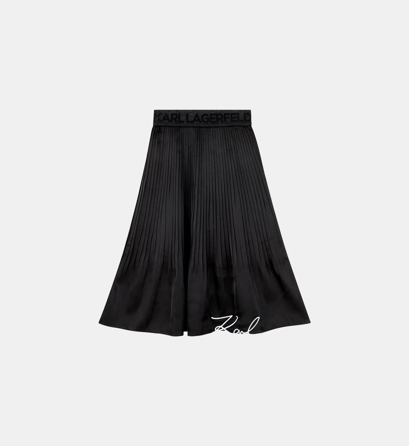 Плиссированная юбка Karl Lagerfeld Kids, черный