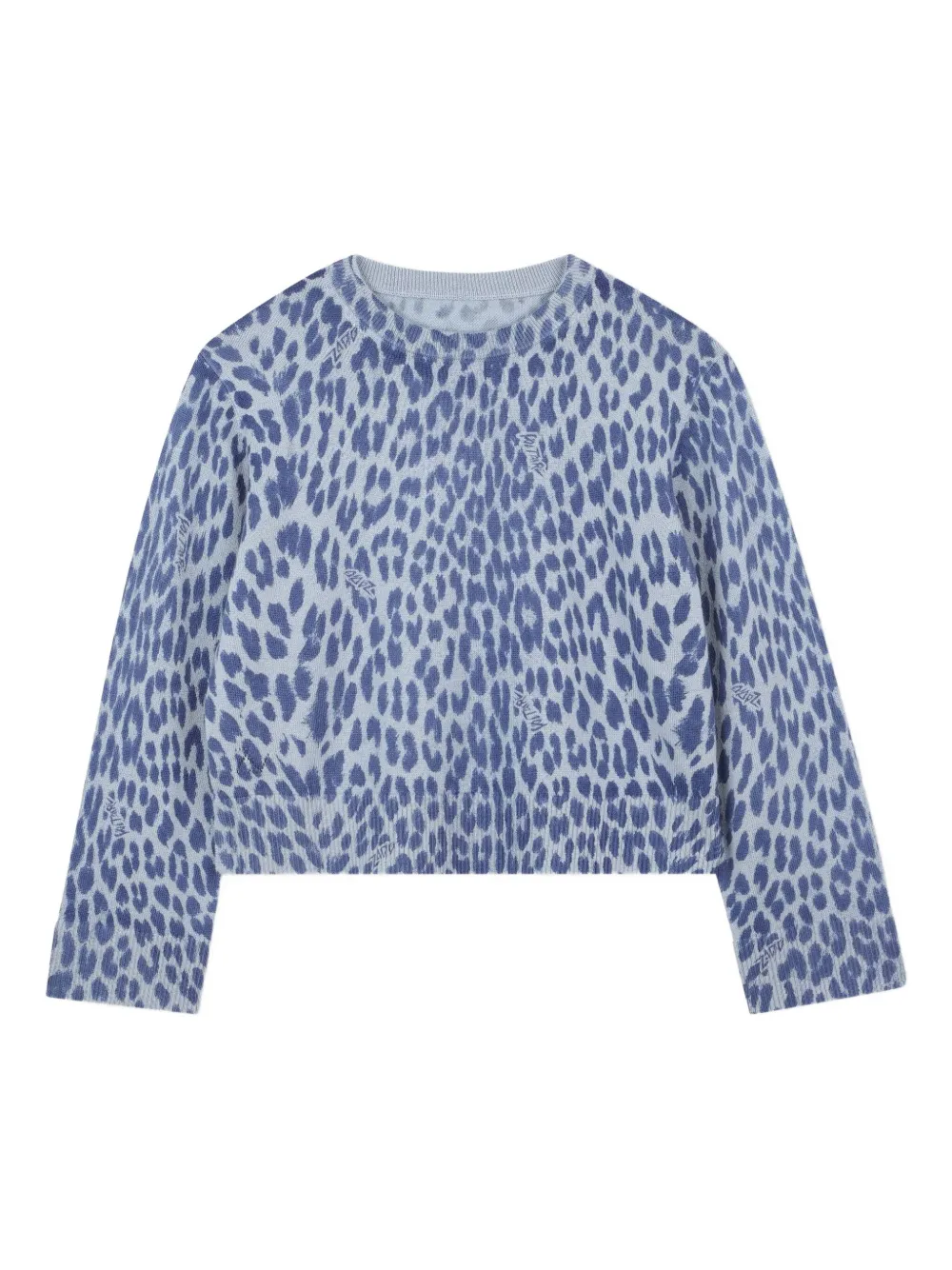 

Свитер с леопардовым принтом Zadig & Voltaire Kids, синий