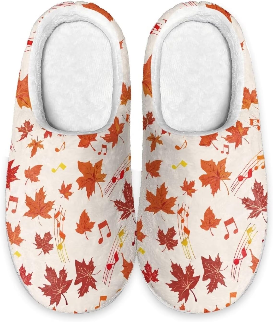 

Тапочки HUGS IDEA из хлопка для женщин и мужчин, весна-зима, мягкие, легкие, для дома и улицы, Autumn Leaves Music Notes