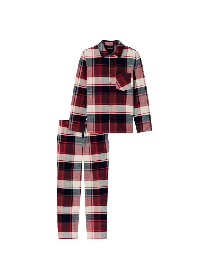 

Schiesser Длинная пижама красного цвета