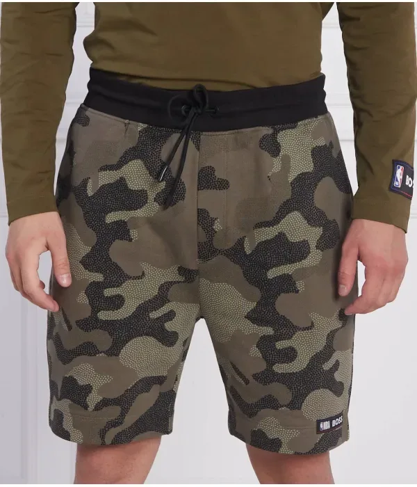 Шорты BOSS x NBA Slam_Camo regular fit Boss Orange, зеленый