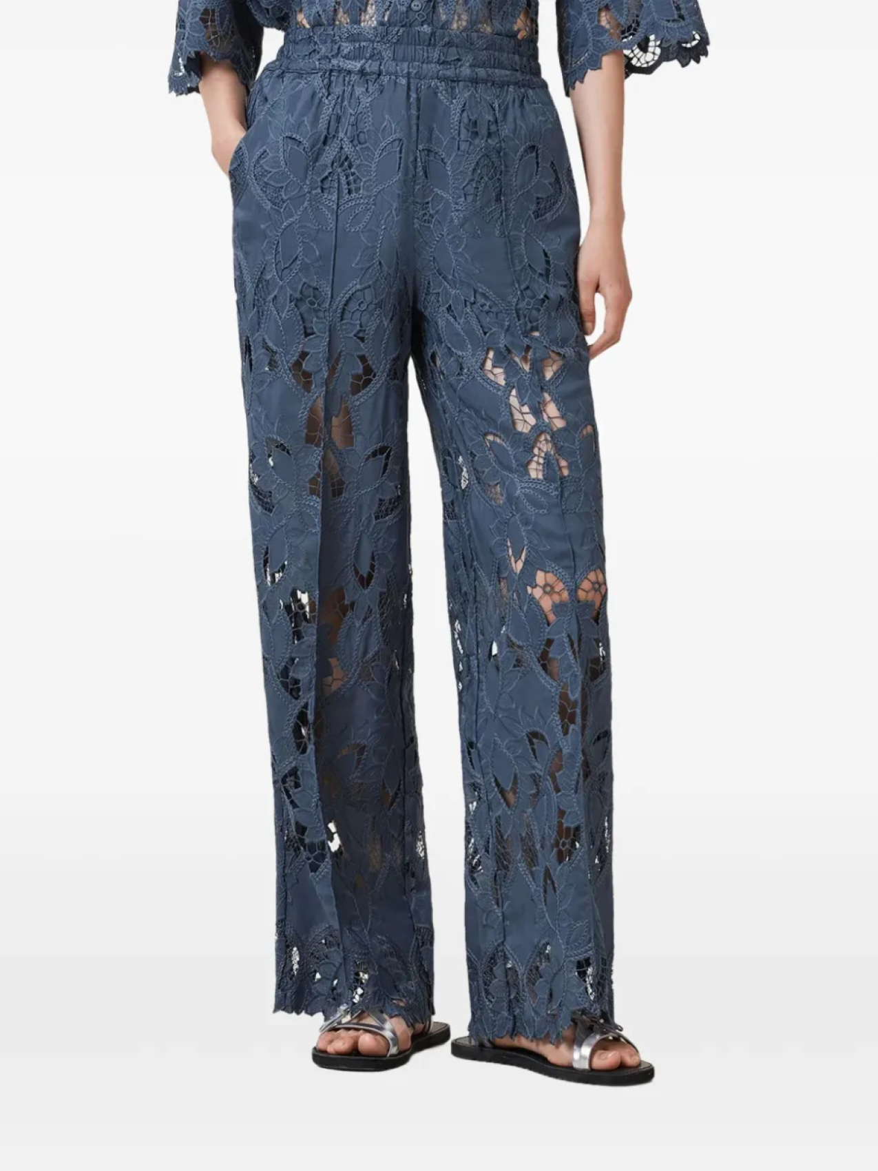

AllSaints кружевные брюки Charli, синий