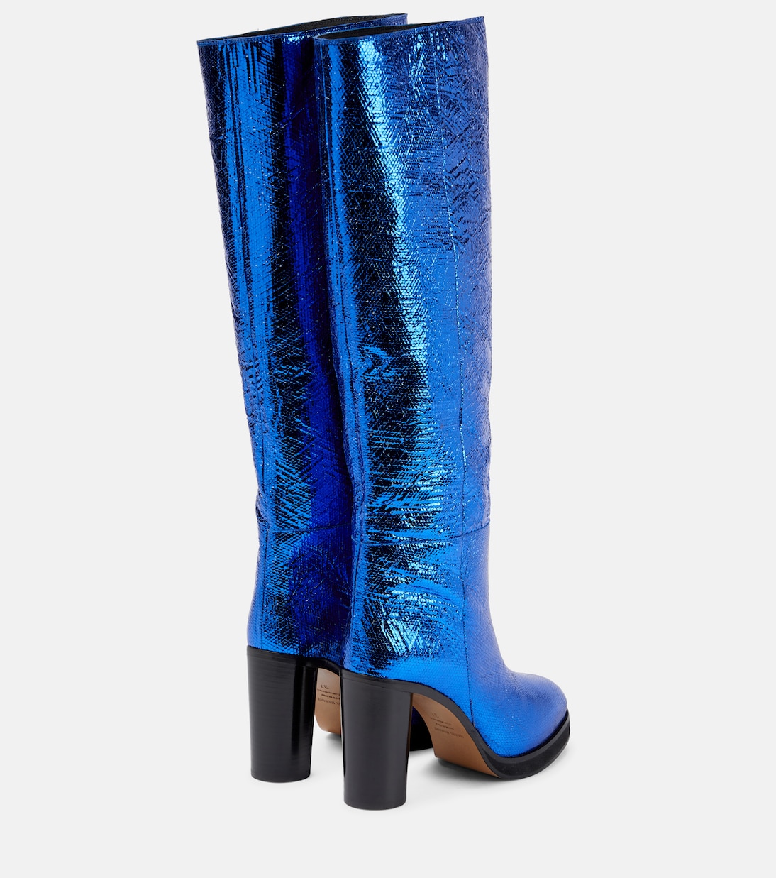 Сапоги Lylene из металлизированной кожи до колена Isabel Marant, Metalic Blue — фото 3