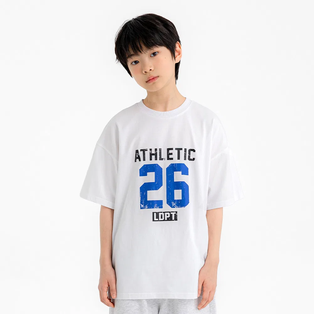 Детская футболка Athletic Number белая от Little Dept — фото 3