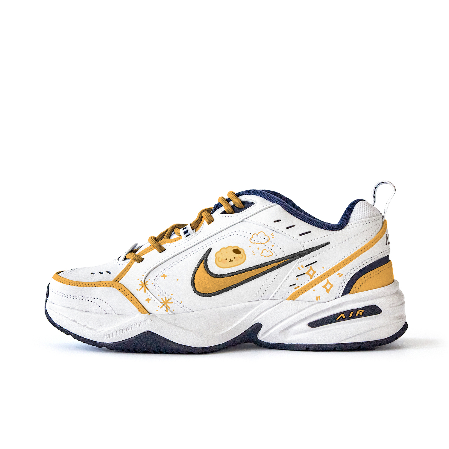 

Nike Air Monarch 4 противоскользящие износостойкие низкие массивные кроссовки унисекс белый цвет, цвет White
