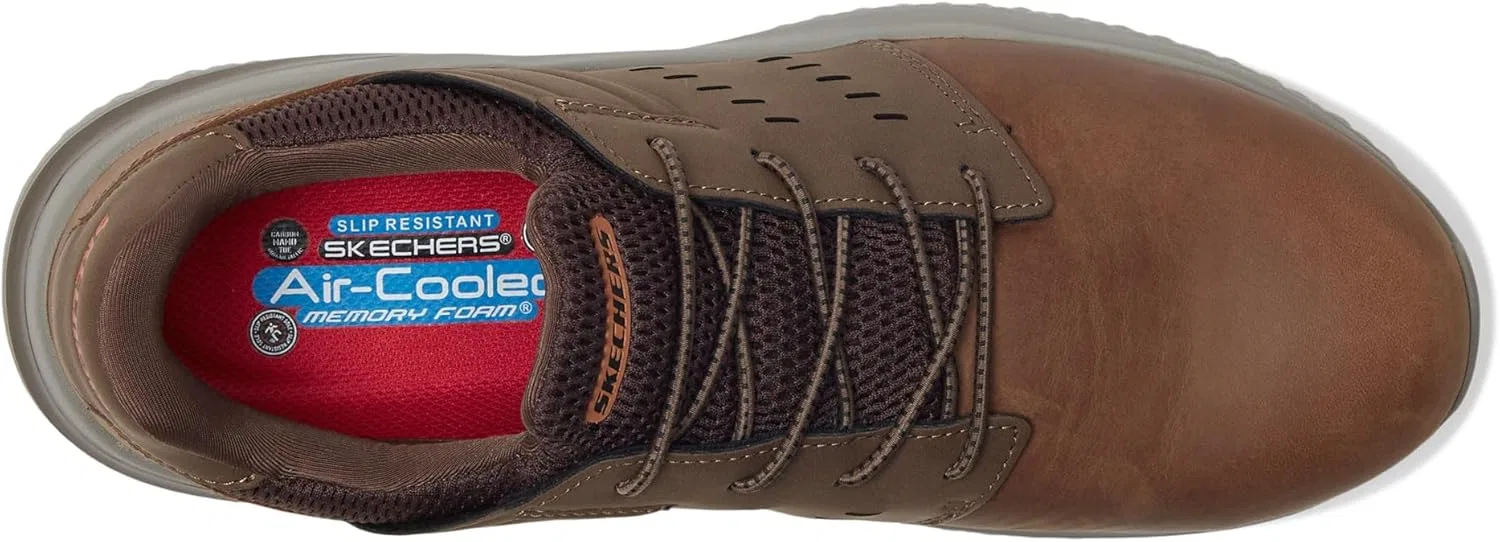Мужские кроссовки Skechers Delson 3.0 Sr-Tyoll Comp Toe, Brown — фото 3